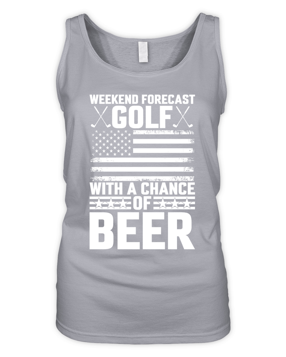 Weekend Forecast Golf with a Chance of Beer Organic Women's Tank Top
