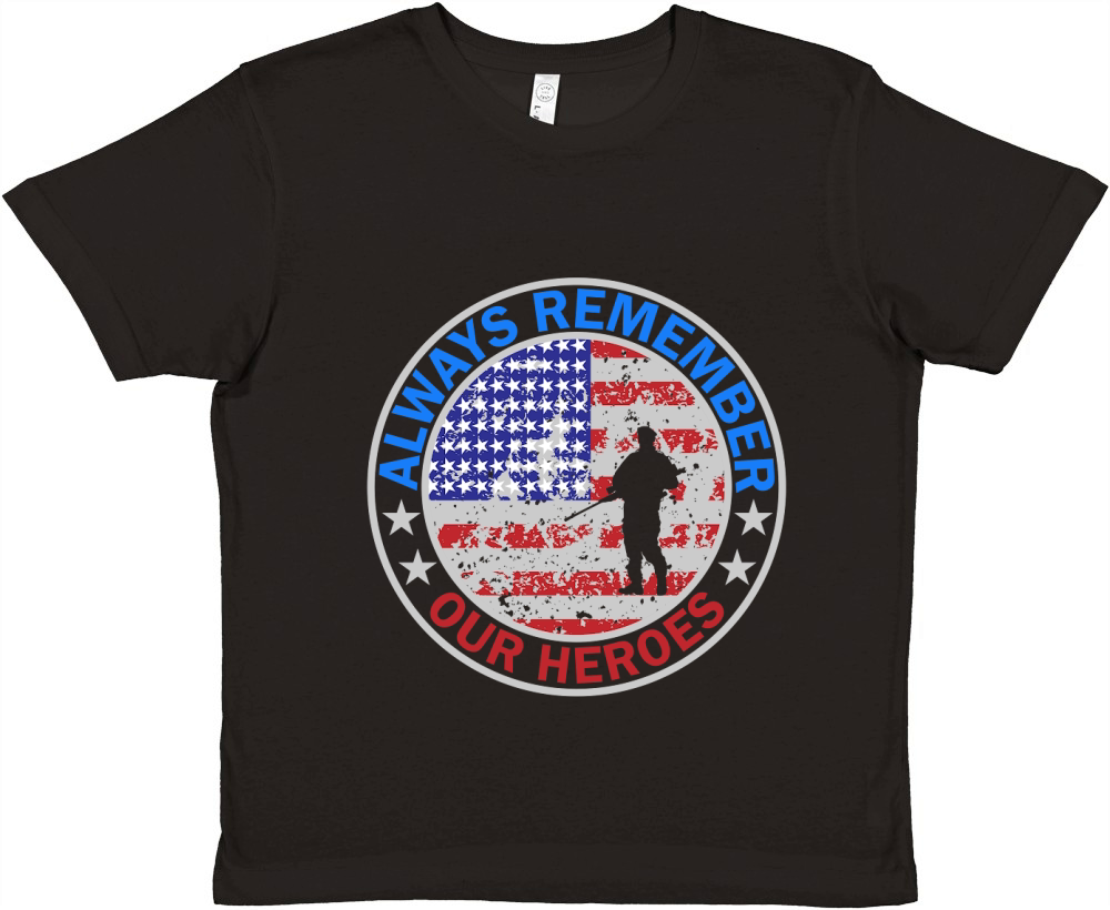 Always Remember Our Heroes Premium Kids Crewneck T-shirt