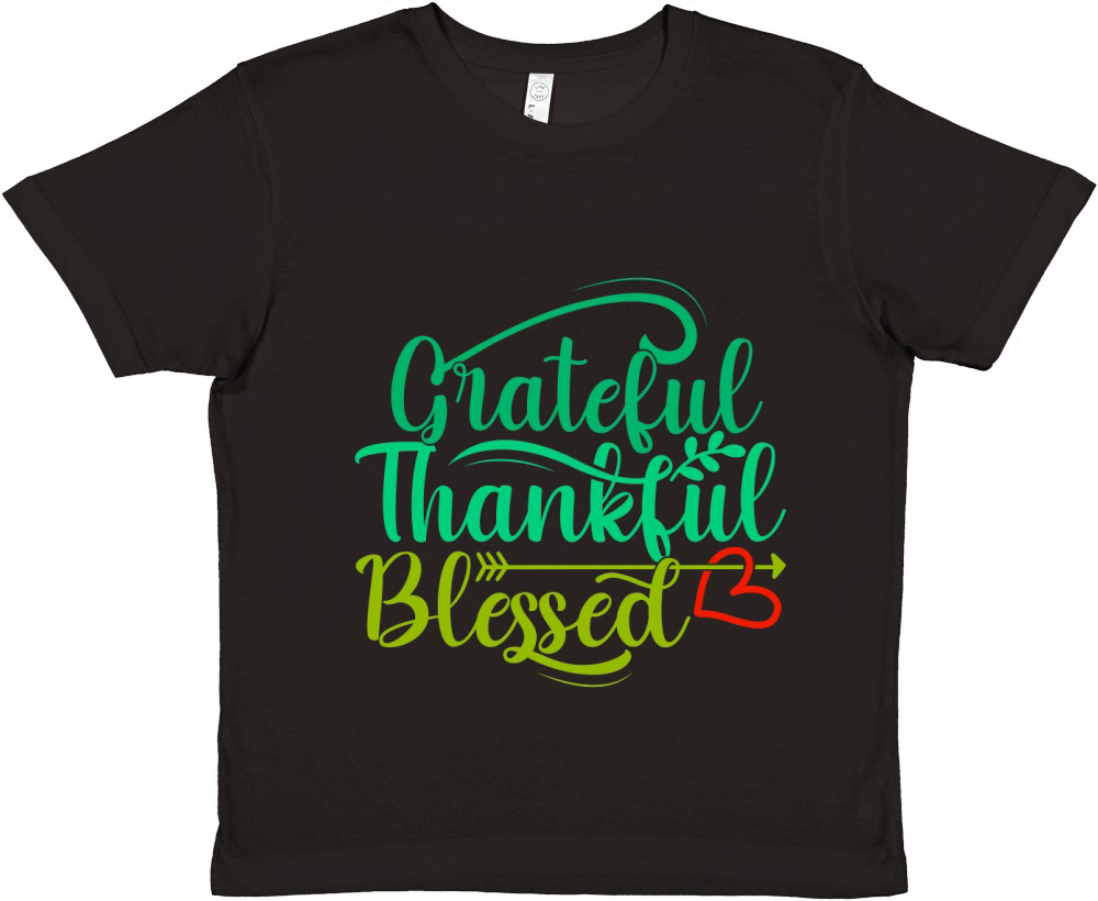 Grateful Thankful Blessed 7 Premium Kids Crewneck T-shirt