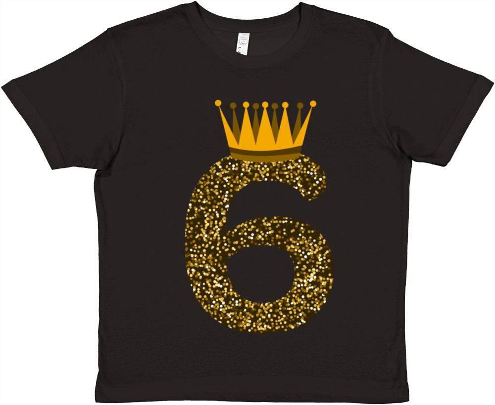 Happy 6 Birthday Crown Sixth Premium Kids Crewneck T-shirt