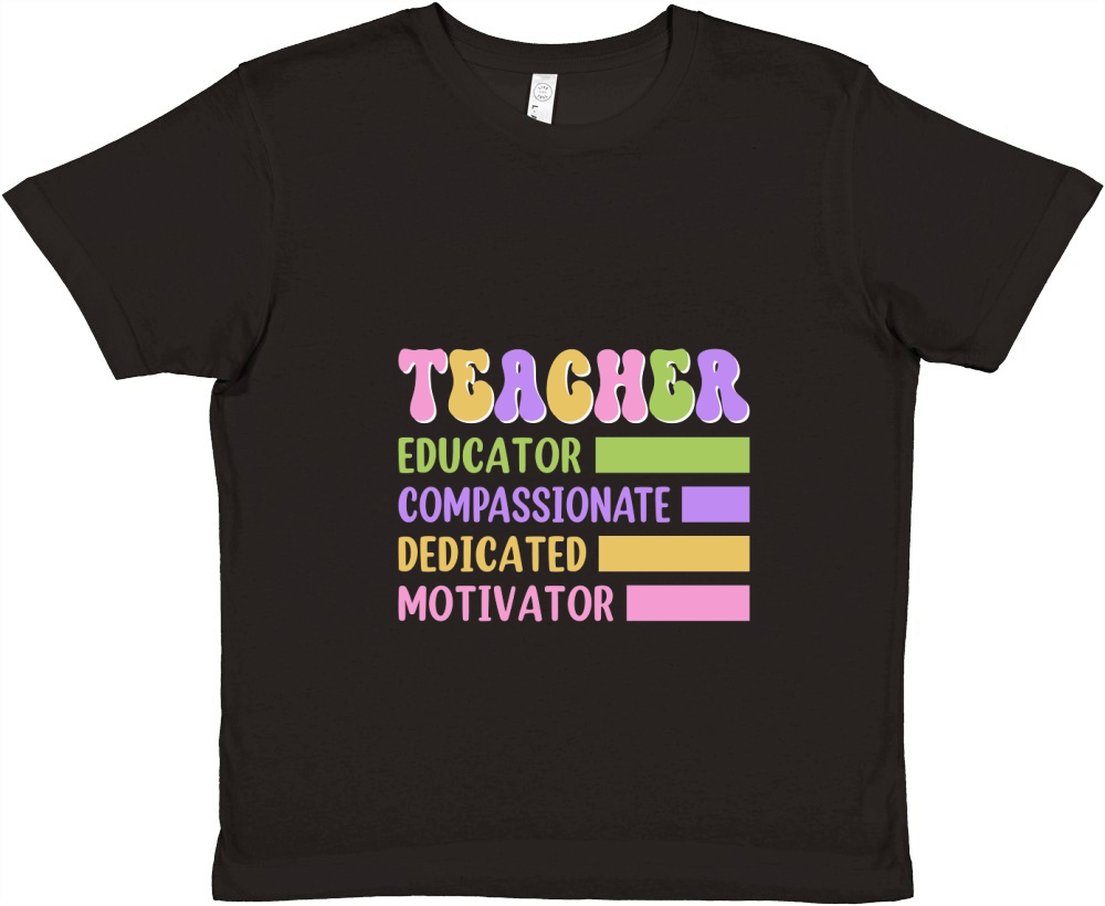 TEACHER EDUCATOR COMPASSIONATE DEDICATED MOTIVATOR Premium Kids Crewneck T-shirt