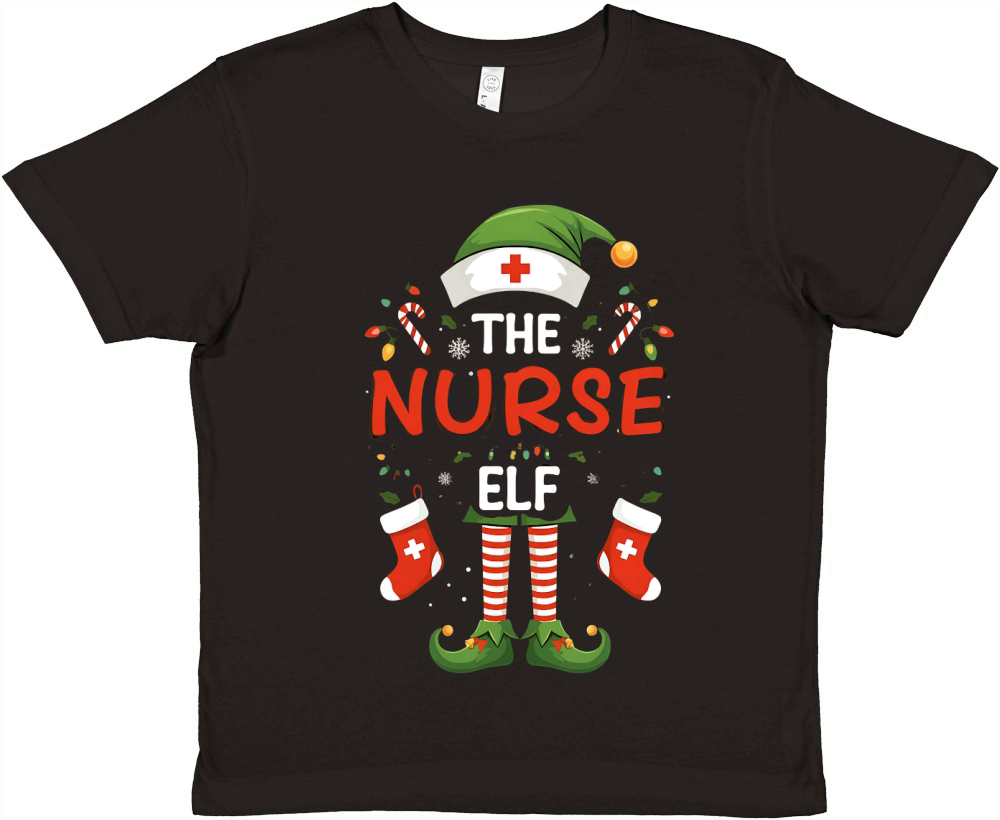 The Nurse Elf 5 Premium Kids Crewneck T-shirt