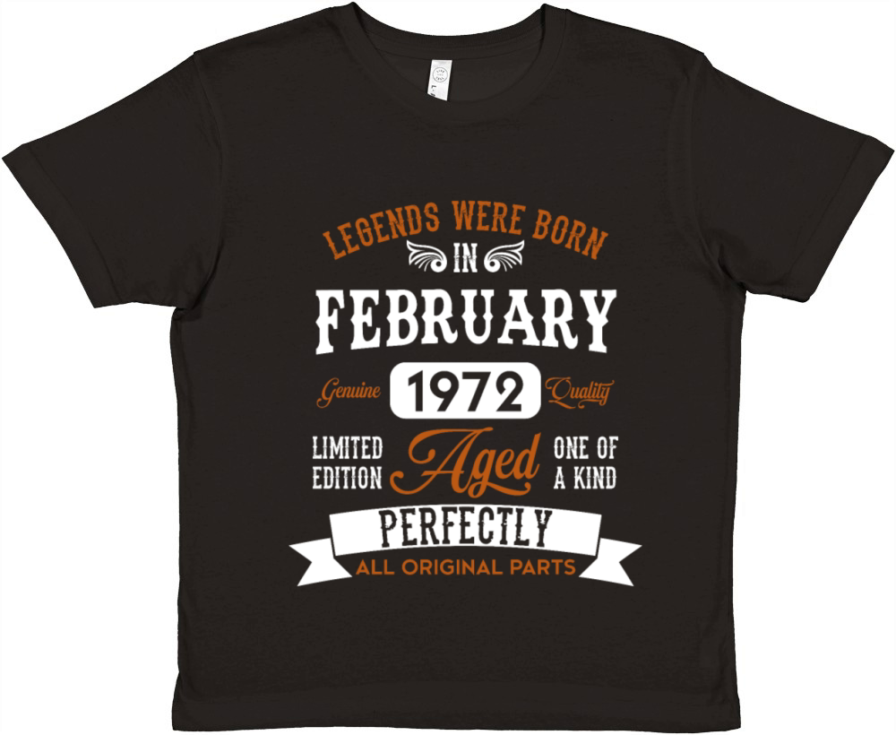 Vintage 1972 Born Legends Birthday Gift Premium Kids Crewneck T-shirt