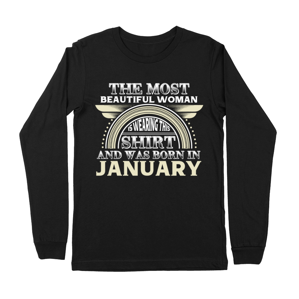 January Birthday Party Januarygirl Premium Long Sleeve