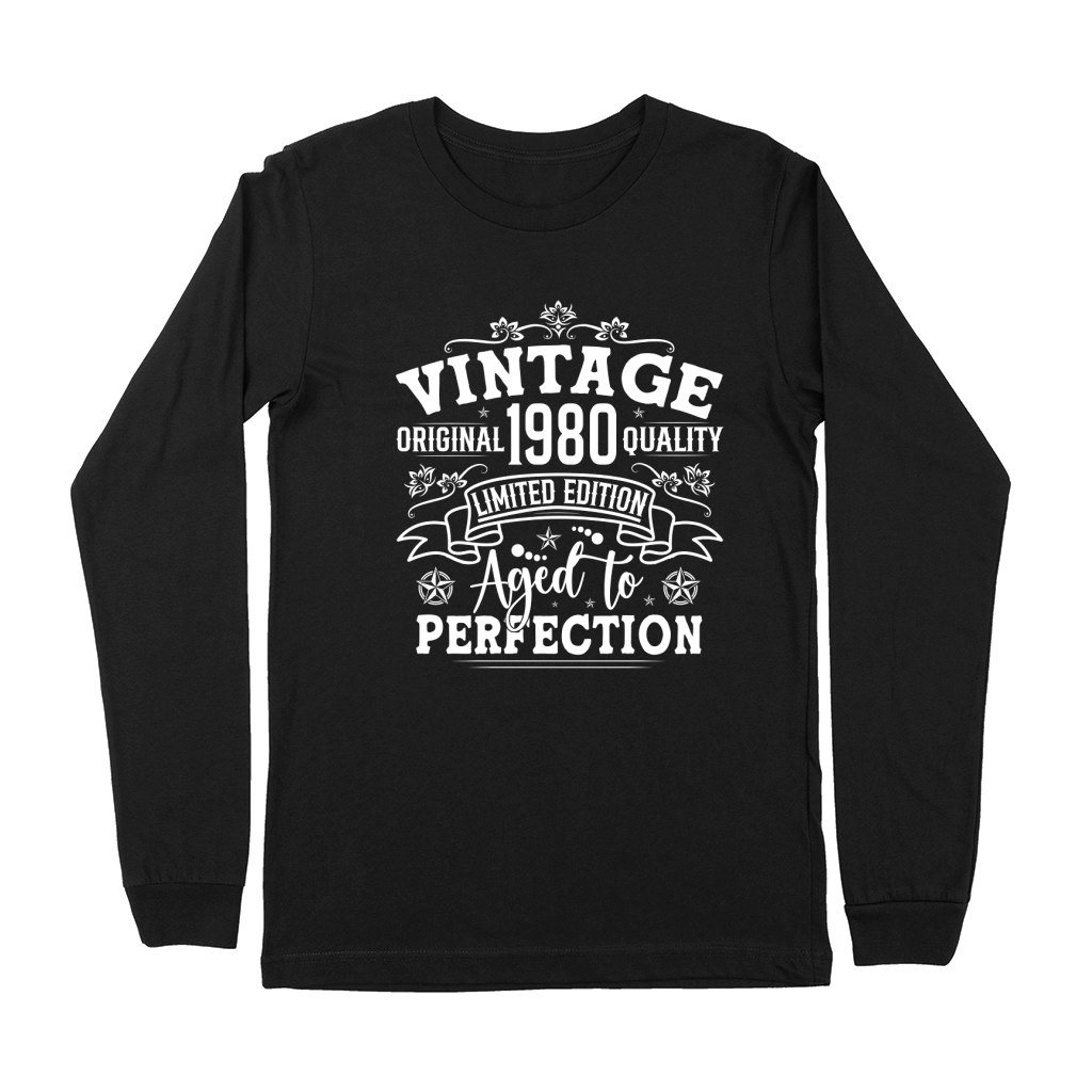 Vintage Birthday TShirt Design Bundle 1980 Premium Long Sleeve