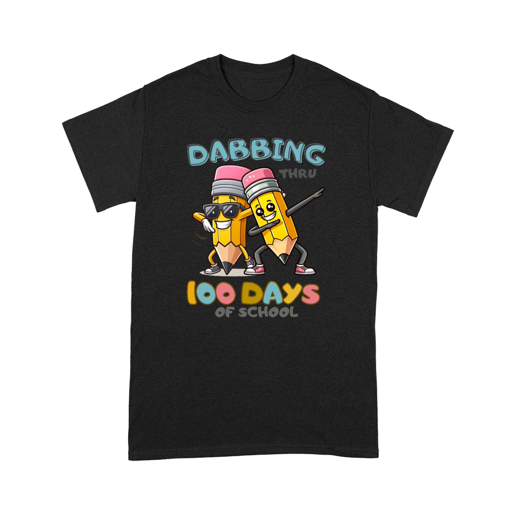 Dabbing Thru 100 Days of School Premium T-shirt