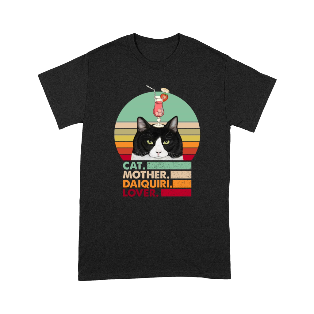 Retro Vintage Cat Mother Daiquiri Lover Funny Cat Premium T-shirt