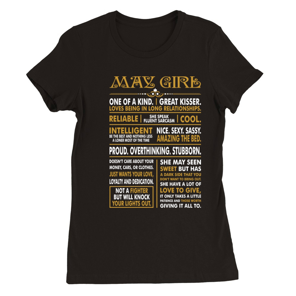 May Girl Great Kisser Premium Womens Crewneck T-shirt