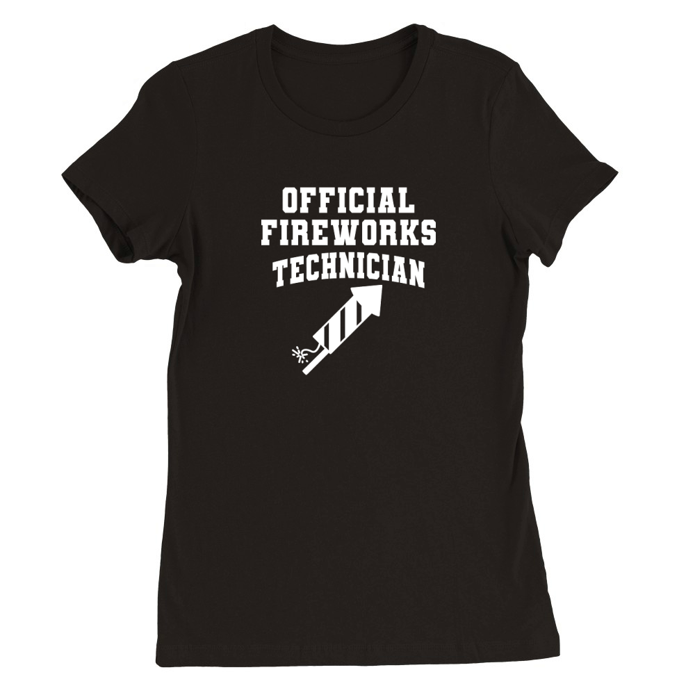 Official fireworks technician color white png Premium Womens Crewneck T-shirt