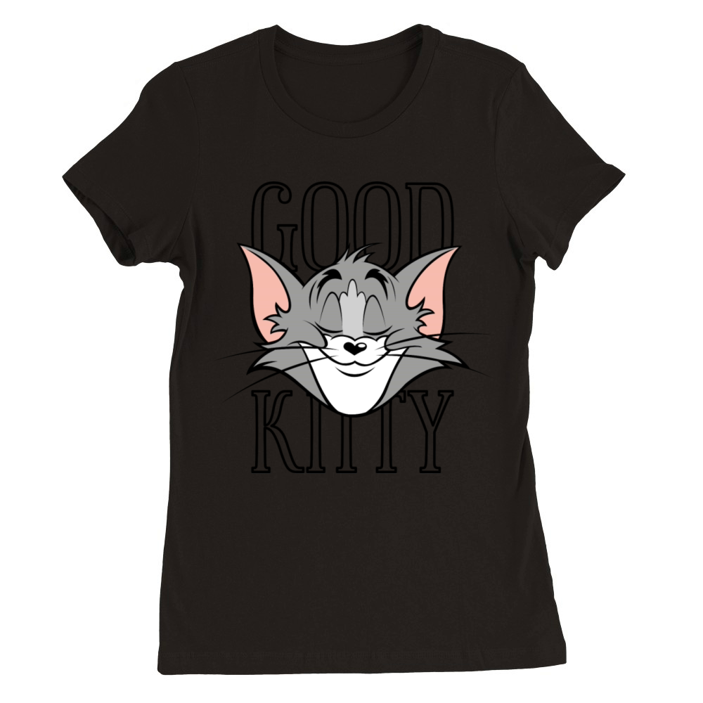 Tom and Jerry Good Kitty Premium Womens Crewneck T-shirt