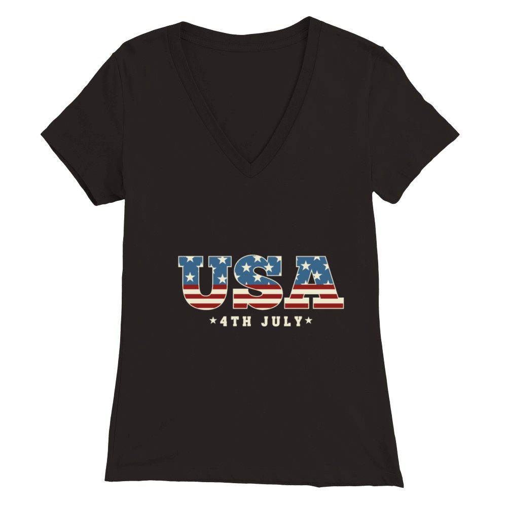 4th of July Premium Womens V-Neck T-shirt