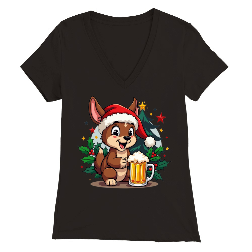 Animal Beer Christmas Sublimation Bundle 11 Premium Womens V-Neck T-shirt