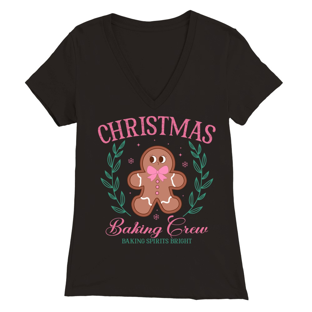 Christmas baling crew 1 Premium Womens V-Neck T-shirt