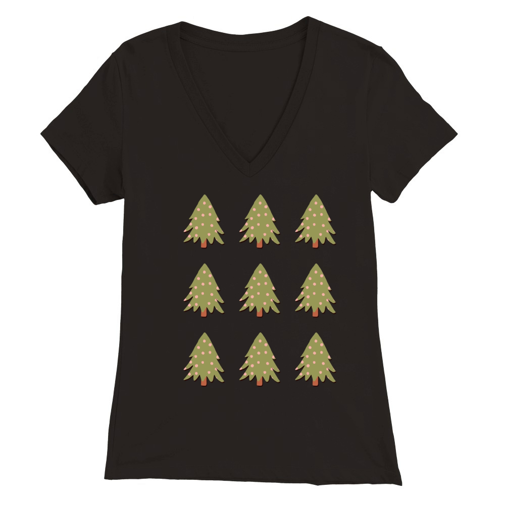 Christmas Tree (2) 9 Premium Womens V-Neck T-shirt