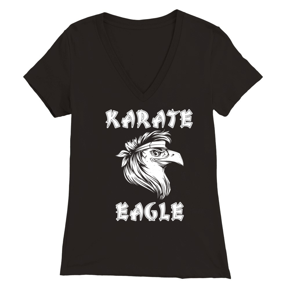 Karate eagle martial art combat sport Premium Womens V-Neck T-shirt