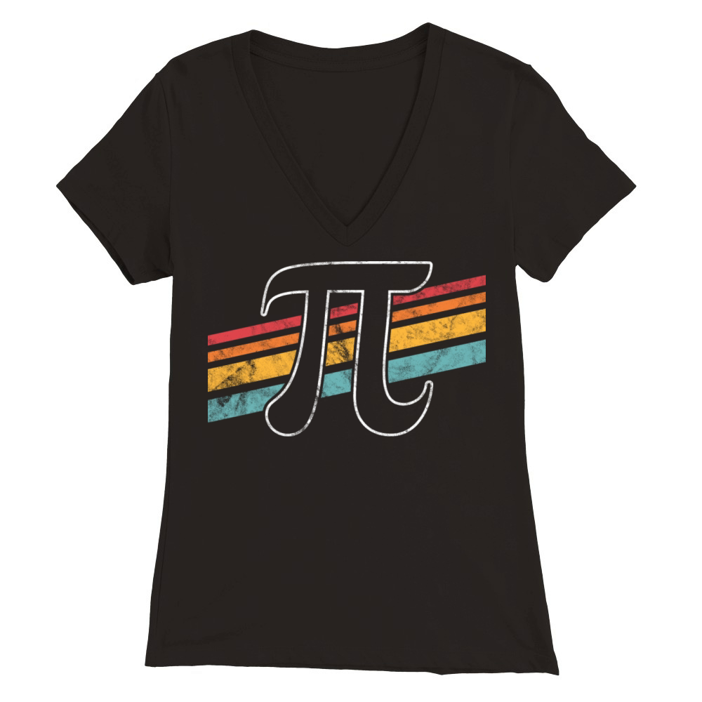 PI Day 2022 Math Lover Mathematics Retro Vintage Premium Womens V-Neck T-shirt