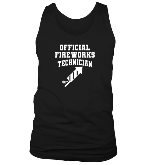 Official fireworks technician color white png Tank Top Unisex