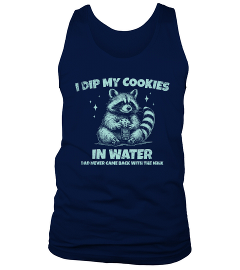 Raccoon Dip Cookie in Water D GreenGR Tank Top Unisex