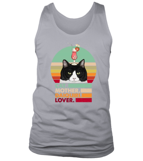 Retro Vintage Cat Mother Daiquiri Lover Funny Cat Tank Top Unisex