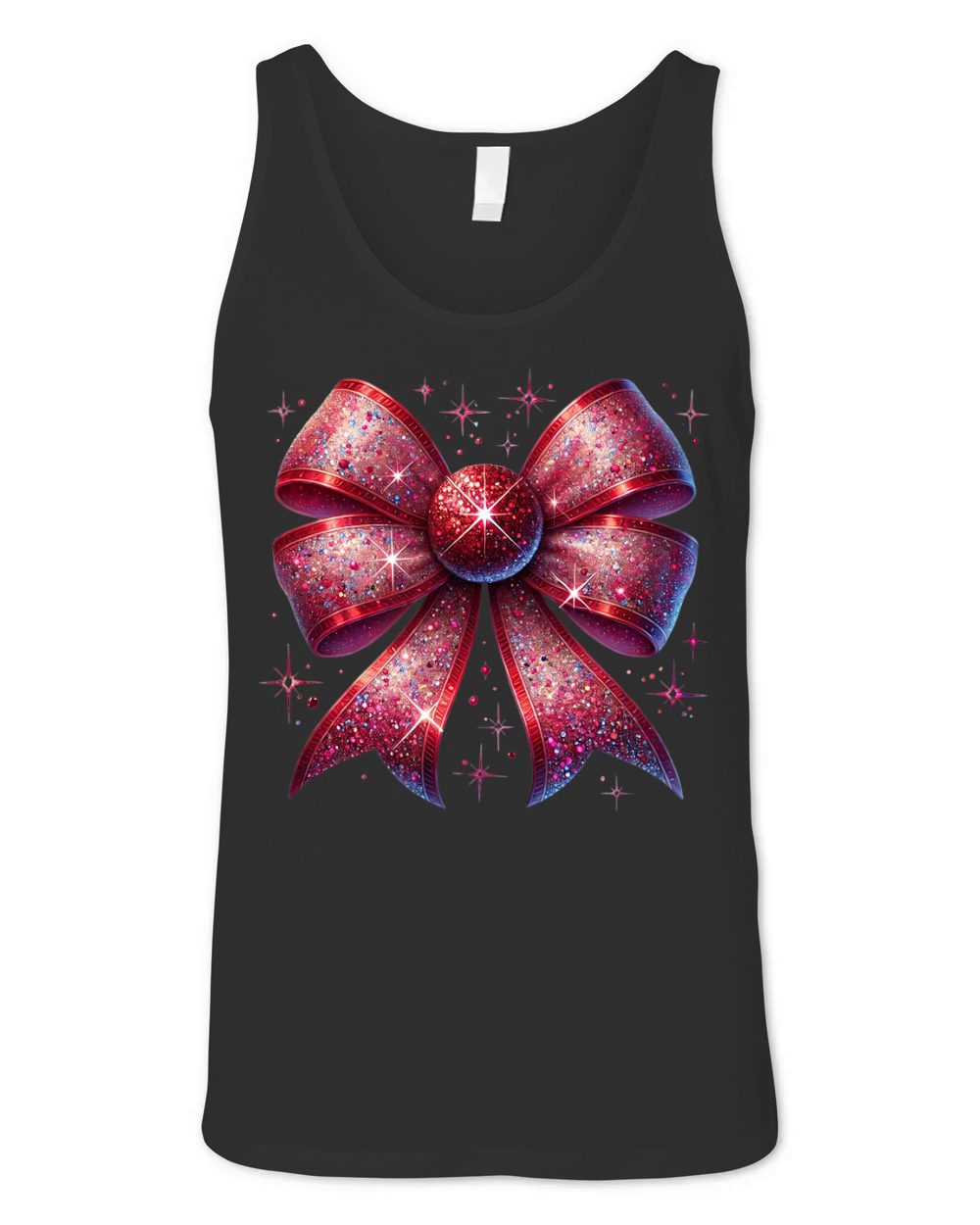 Christmas Coquette Bow 9 07 Unisex Jersey Tank