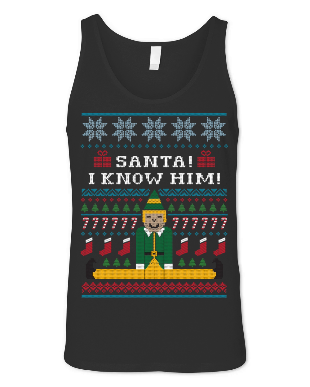 Elf Christmas Sweater Unisex Jersey Tank