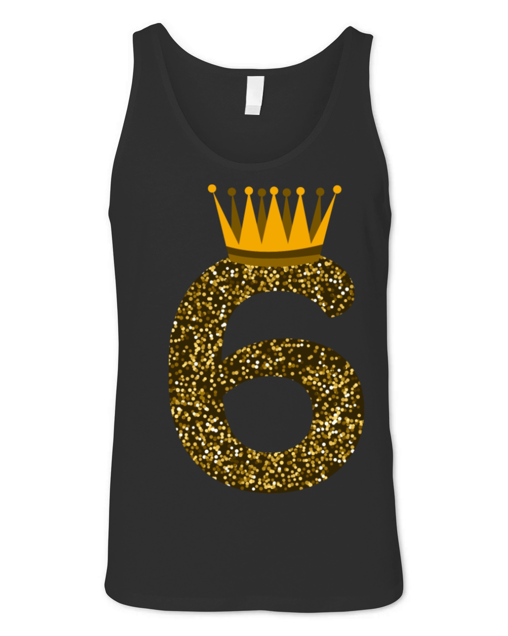 Happy 6 Birthday Crown Sixth Unisex Jersey Tank