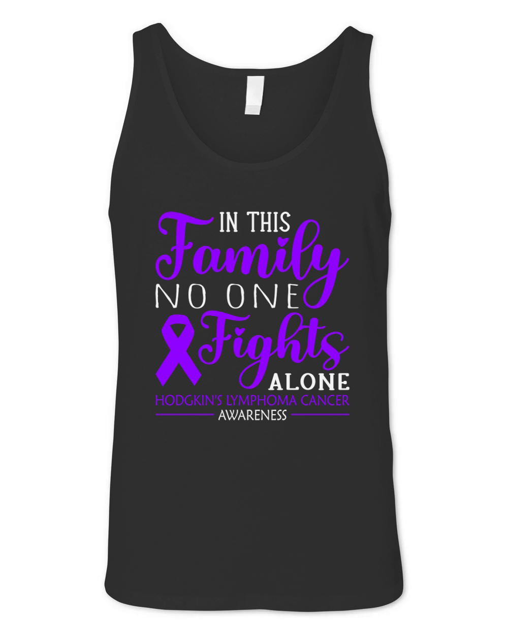 In This Family No One Fights Alone Unisex Jersey Tank