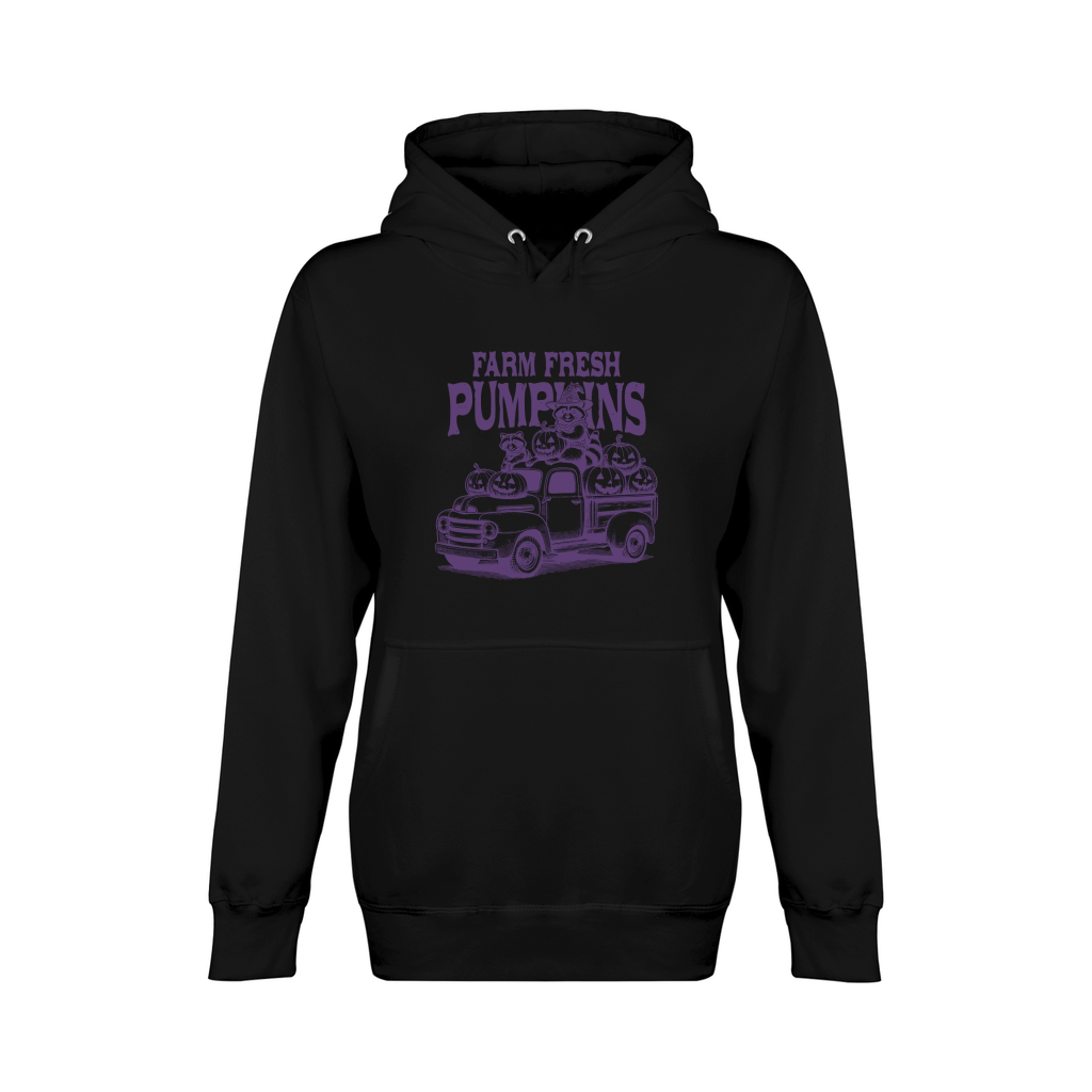 Farm fresh pumpkins Raccoon L Violet Unisex Premium Pullover Hoodie