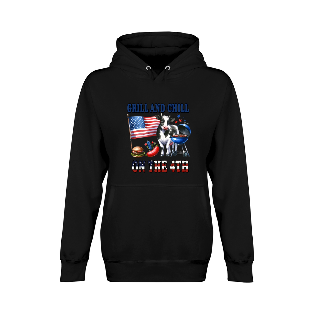 grill and chill on the 4th Unisex Premium Pullover Hoodie
