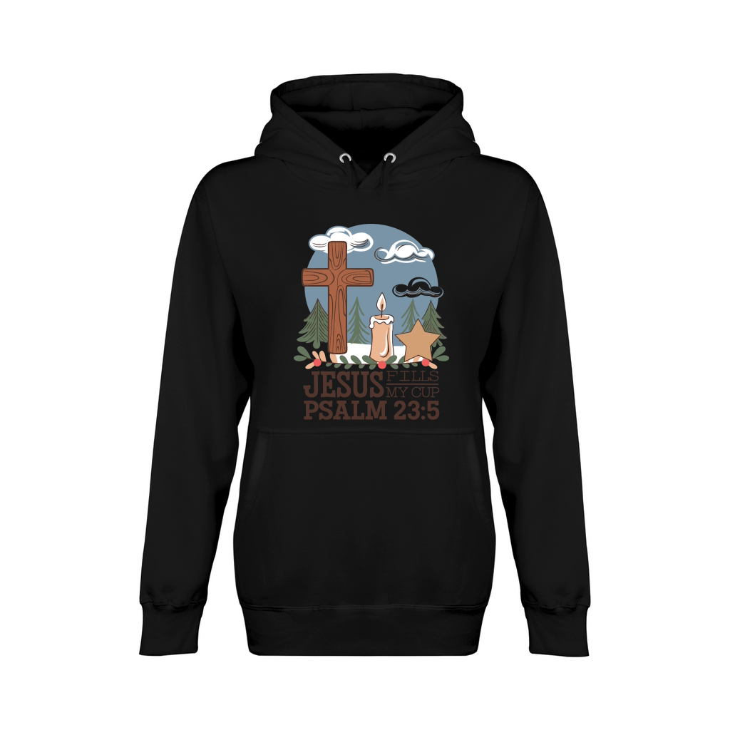 Jesus Fills My Cup Psalm 23 5 Unisex Premium Pullover Hoodie