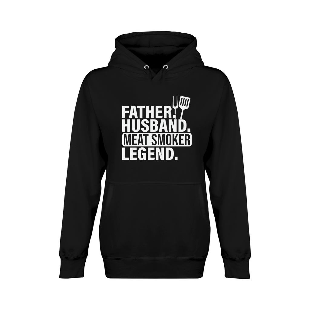 Mens Father Husband Meat Smoker Legend Grilling Dad Meat Smoking Unisex Premium Pullover Hoodie