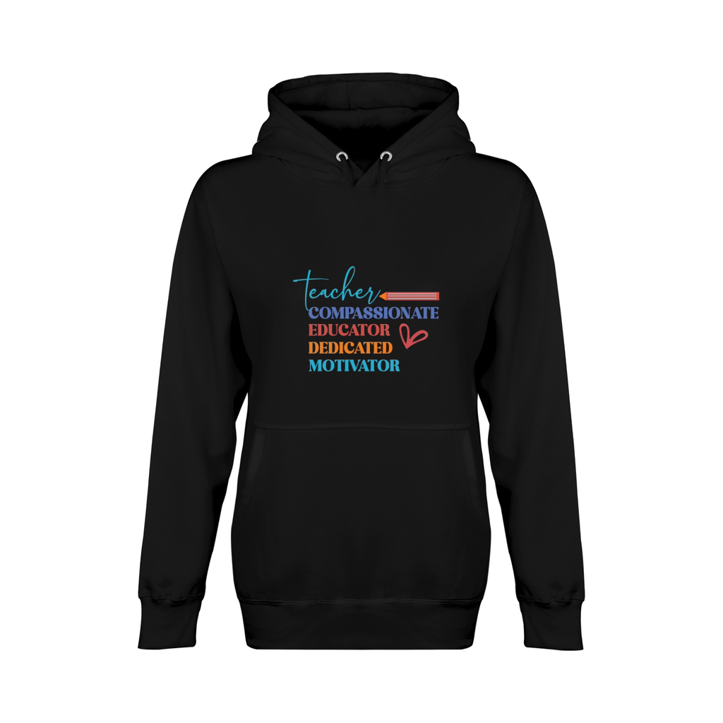teacher educator compassionate dedicated motivator Unisex Premium Pullover Hoodie