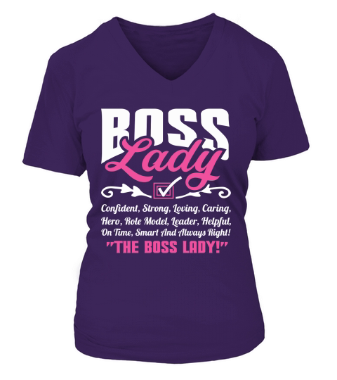 Boss lady Confident Strong Loving V-neck T-Shirt Woman