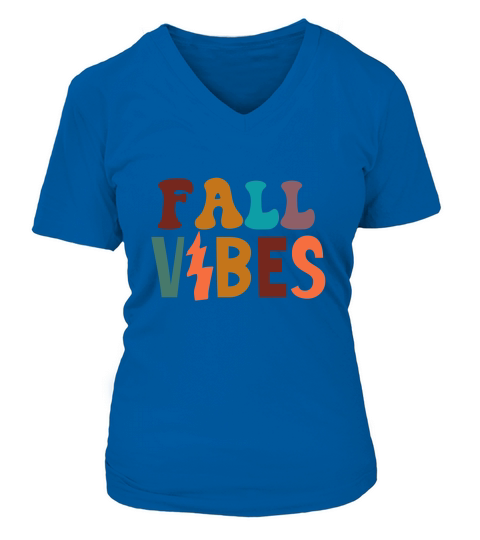 fall vibes V-neck T-Shirt Woman