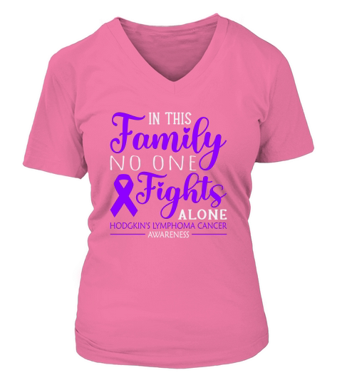 In This Family No One Fights Alone V-neck T-Shirt Woman