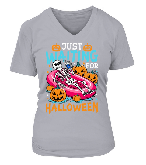 Just Waiting For Halloween V-neck T-Shirt Woman
