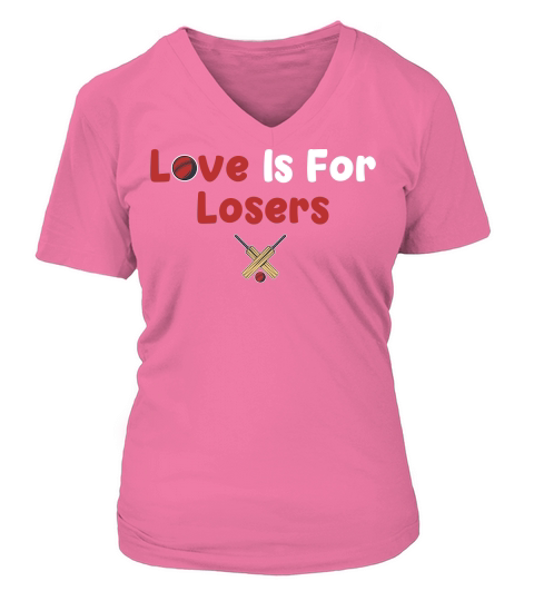 Love is for Losers Cricket V-neck T-Shirt Woman