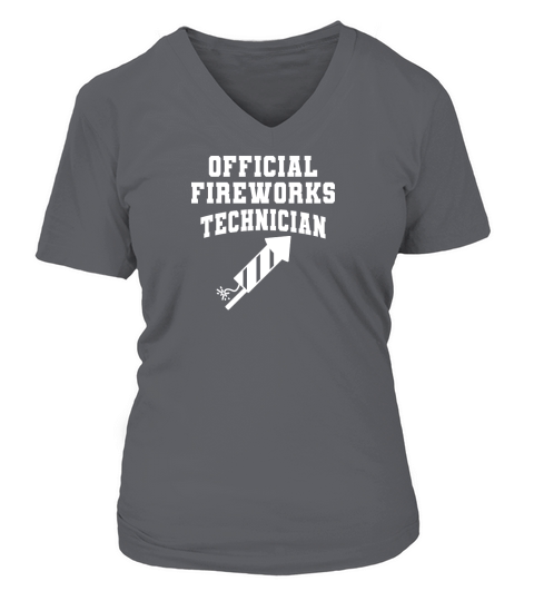 Official fireworks technician color white png V-neck T-Shirt Woman