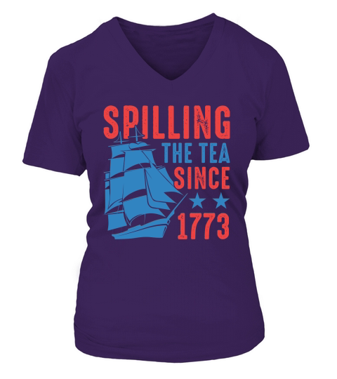 Spilling The tea V-neck T-Shirt Woman