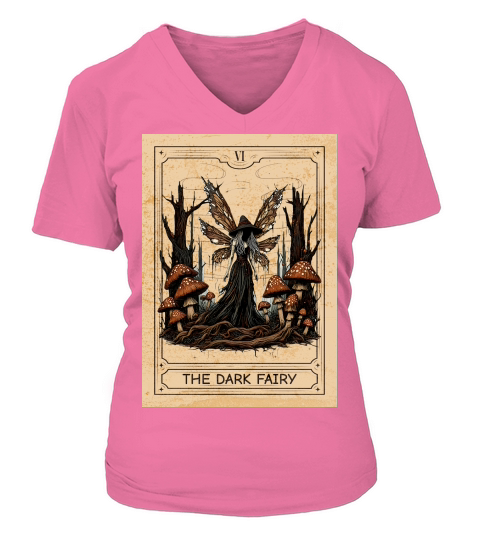 The Dark Fairy Tarot Card V-neck T-Shirt Woman