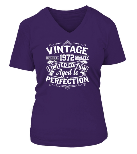 Vintage original 1972 quality limited edition aged to perfection V-neck T-Shirt Woman