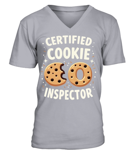 Certified cookie go inspector V-Neck T-shirt