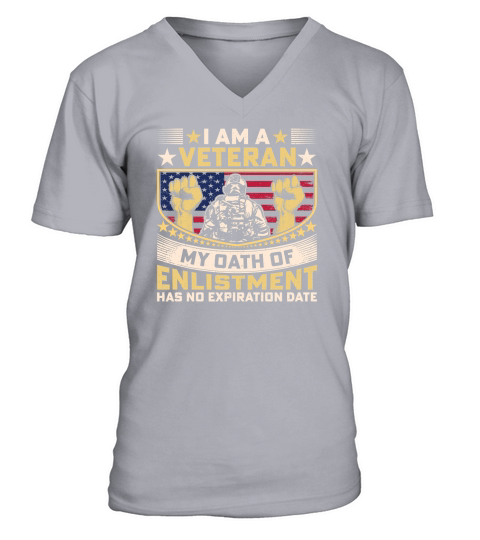 I am a veteran my oath of enlistment has no expiration date V-Neck T-shirt
