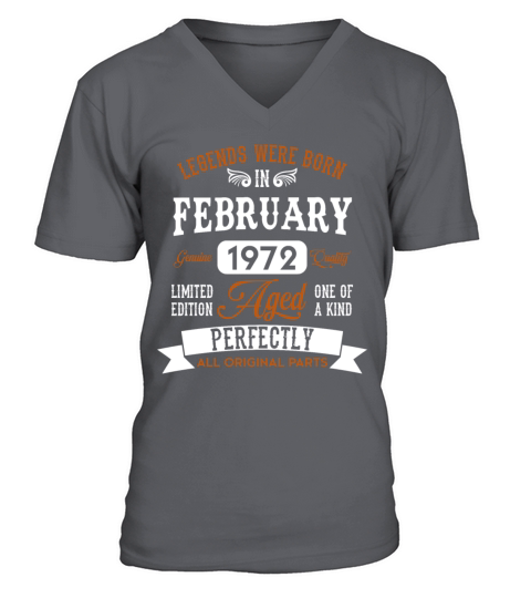Vintage 1972 Born Legends Birthday Gift V-Neck T-shirt