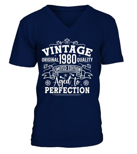 Vintage Birthday TShirt Design Bundle 1980 V-Neck T-shirt