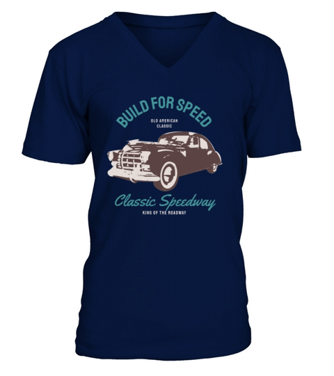 Vintage Sportscar classic Car Muscle Car V-Neck T-shirt