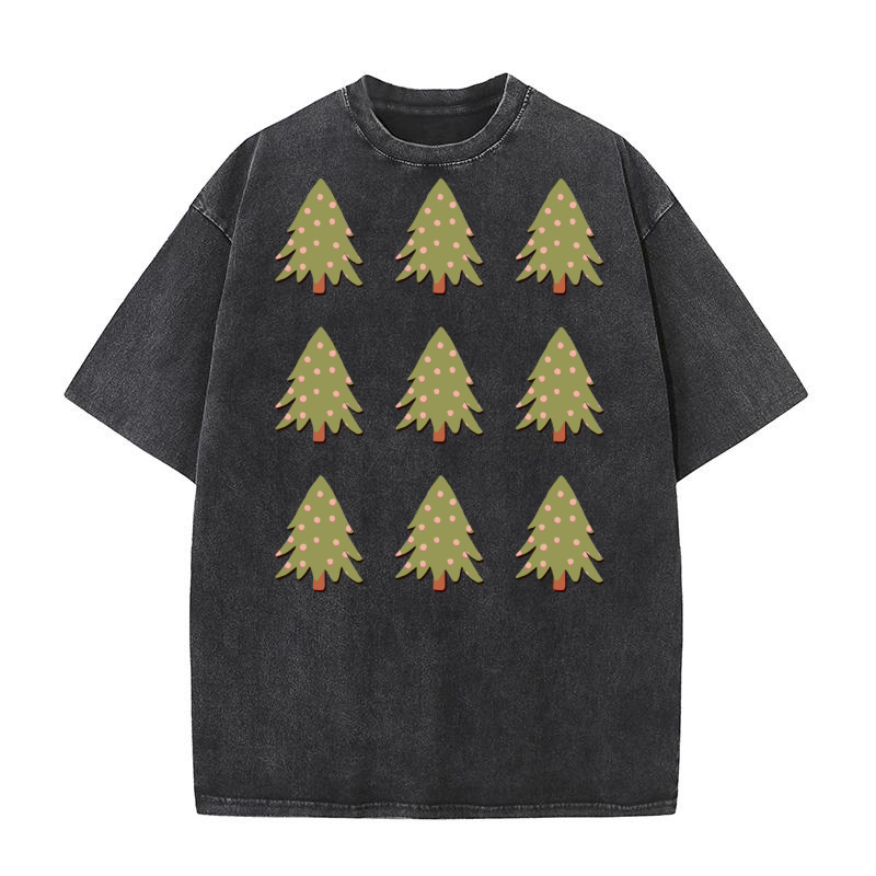 Christmas Tree (2) 9 Washed T-Shirt