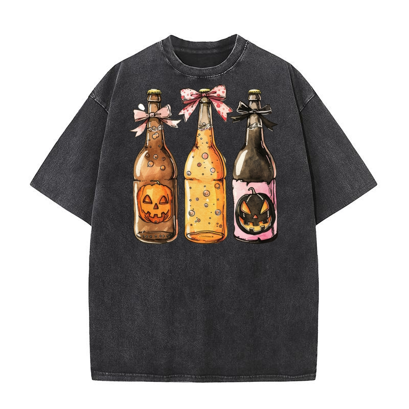 Halloween Coquette Beer Washed T-Shirt