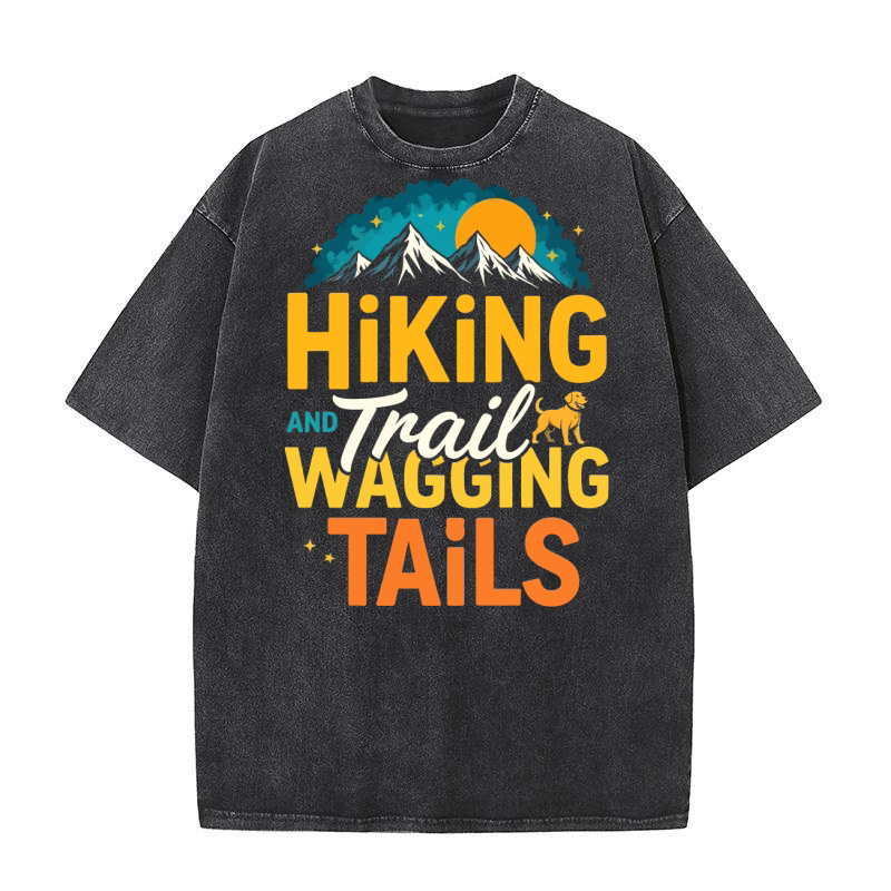 Hi king and trail wagging tails Washed T-Shirt