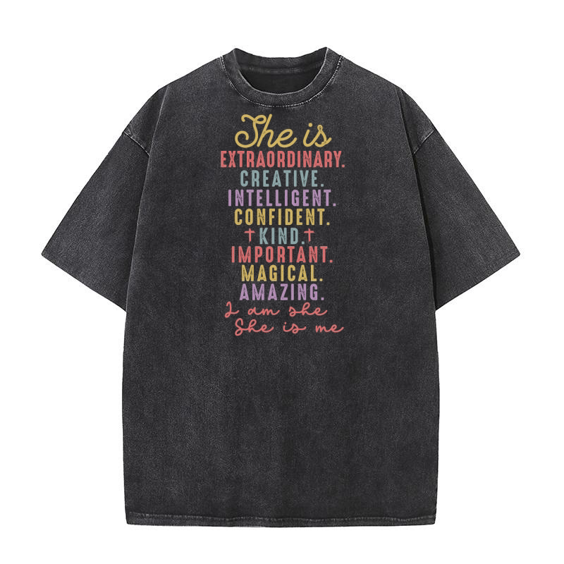 I am she and she is me Washed T-Shirt